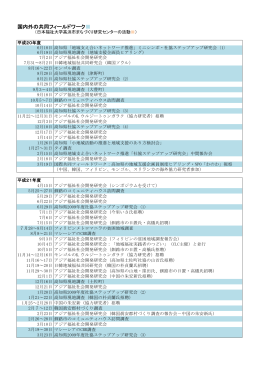 国内外の共同フィールドワーク