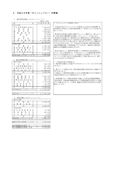 3．平成26年度「キャッシュフロー」計算書