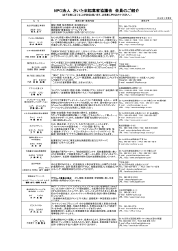 NPO法人 さいたま起業家協議会 会員のご紹介