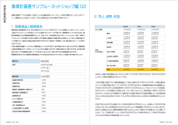 事業計画書サンプル&sim;ネットショップ編 02