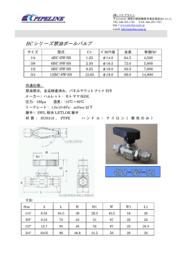 BC シリーズ禁油ボールバルブ