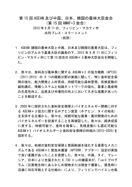 (AMAF+3)会合 共同プレスステートメント(仮訳)（PDF：68KB）
