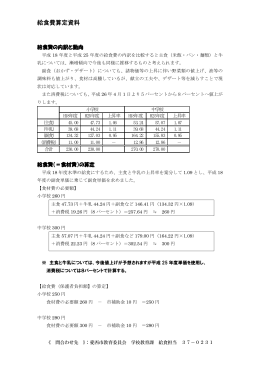 給食費算定資料