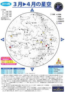 2014年3～4月の星空 (PDF 700KB)