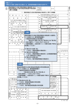 -15- 別表十（二） 16欄及び42欄に記載がある場合には、適用額明細書の