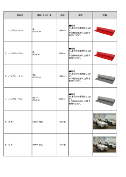 レンタル備品リスト（一例）pdf