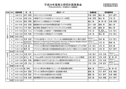 平成24年度修士研究計画発表会