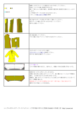 シングルボタンのテーラードジャケット 1 手作り服の作り方と型紙 USAKO