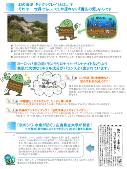 「タナクラクレイ」は福島県棚倉町の地層から採掘される太古の海泥です