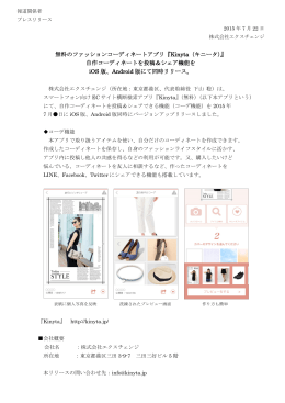 無料のファッションコーディネートアプリ『Kinyta（キニータ）』 自作