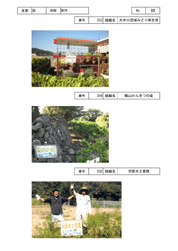 支部 萩 市町 253 組織名 254 組織名 255 組織名 大井川流域みどり