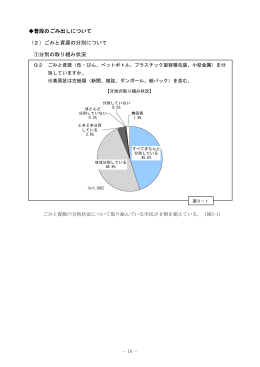 普段のごみ出しについて （2）ごみと資源の分別について ①分別の