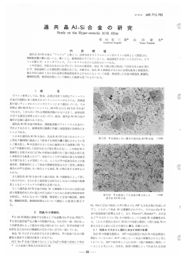 過共晶Al-Si合金の研究
