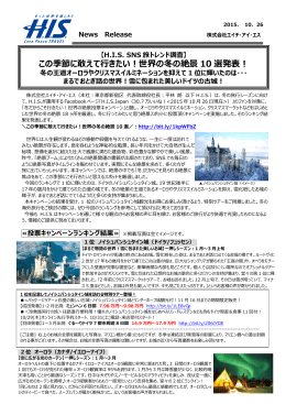 H.I.S.SNS旅トレンド調査