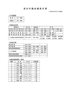 道志村議会議員名簿