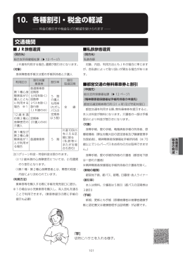 10．各種割引・税金の軽減