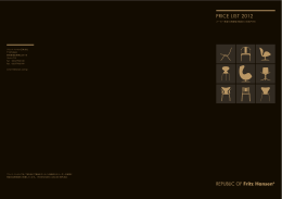 PRICE LIST 2012 - （株）KEIZO / REPUBLIC OF FRITZ HANSEN