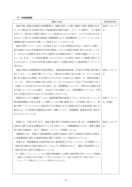 ウ 津波警報等 調査の結果 説明図表番号 津波予報、津波注意報及び