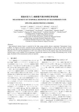 透過光型スピン偏極電子源の時間応答性評価