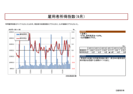 雇用者所得指数（7月）