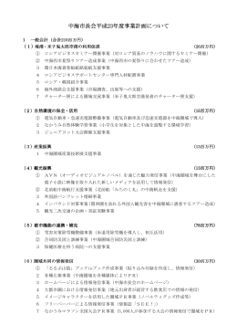 中海市長会平成23年度事業計画について