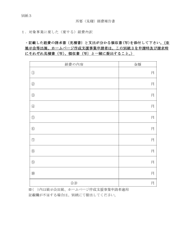 経費報告書（別紙3）（PDF形式：57KB）