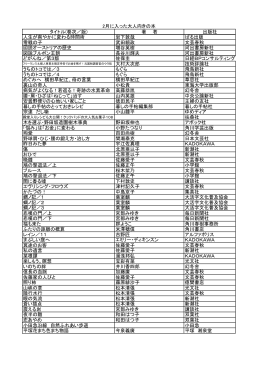 タイトル(巻次／版) 著 者 出版社 人生が爽やかに変わる時間術 岩下敦哉