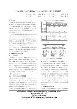 CFS 補強した応力履歴 RC はりの力学特性に関する実験研究