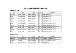 平成24年度橋梁補修補強工事箇所リスト【PDFファイル：75KB】