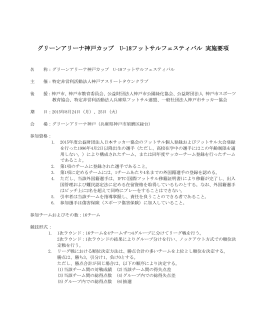 グリーンアリーナ神戸カップ U-18フットサルフェスティバル 実施要項