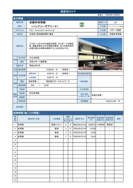 施設別カルテ 京都市体育館 （ハンナリーズアリーナ）