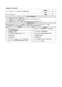 フィールドリサーチ 入りやすい店・売れる店