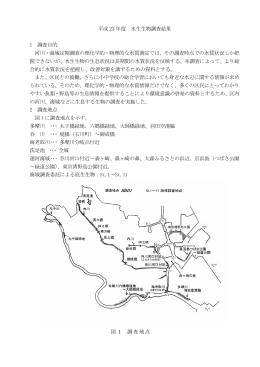 水生生物調査報告書（PDF：240KB）