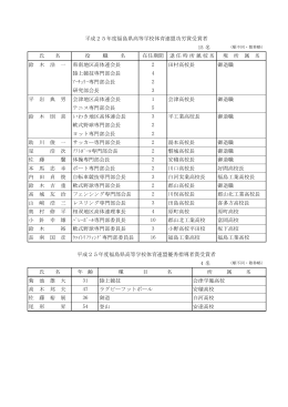 15 名 鈴 木 浩 一 県南地区高体連会長 田村高校長 御退職 陸上競技