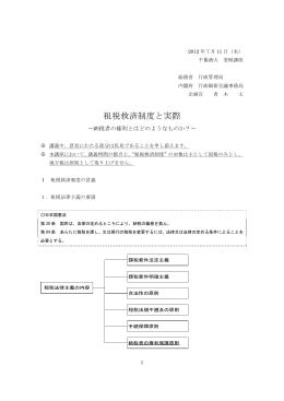 租税救済制度と実際
