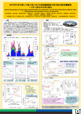 2012年3月の東シナ海上空における長距離越境大気