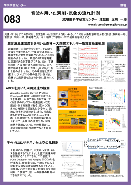 流域圏科学研究センター 准教授 玉川 一郎 超音波風速温度計を用いた