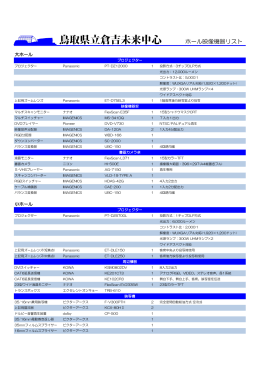 映像機器リスト ／PDF