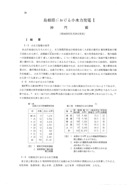 島根県に おける小水力発電
