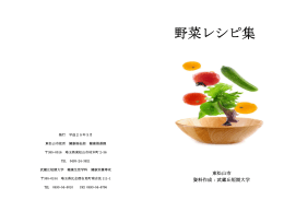 野菜レシピ集（PDF：432KB）