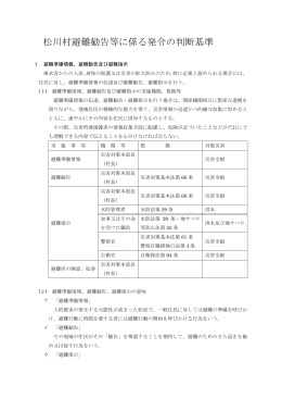 松川村避難勧告等に係る発令の判断基準（PDF：213KB）