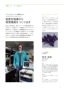 高度好塩菌から 視覚機能をつくり出す