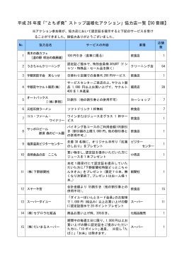 アクション協力店一覧（PDF：80KB）