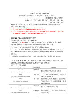 装置マニュアル