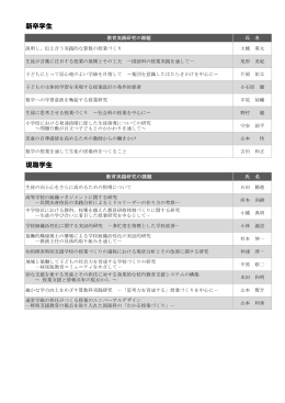 新卒学生 現職学生 - 岡山大学教育学部