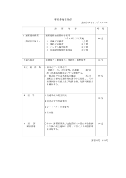 事故多発者研修 - 宮崎ドライビングスクール