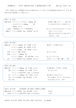 症例検討会 中耳炎〔滲出性中耳炎〕に柴苓湯を使用した例