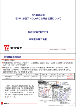 RO濃縮水用 モバイル型ストロンチウム除去装置について