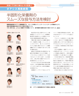 半固形化栄養剤の スムーズな投与方法を検討