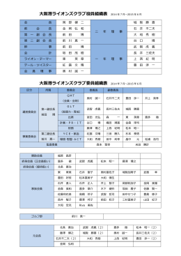 大阪港ライオンズクラブ2014年度 組織表
